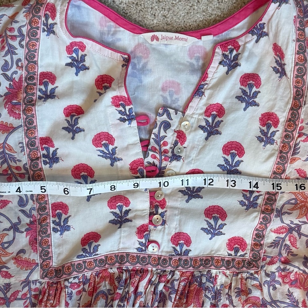 Jaipur Morni Block Print Dress-M - Picture 6 of 8